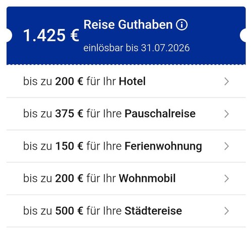 Check24 1425 reise - 1425€,